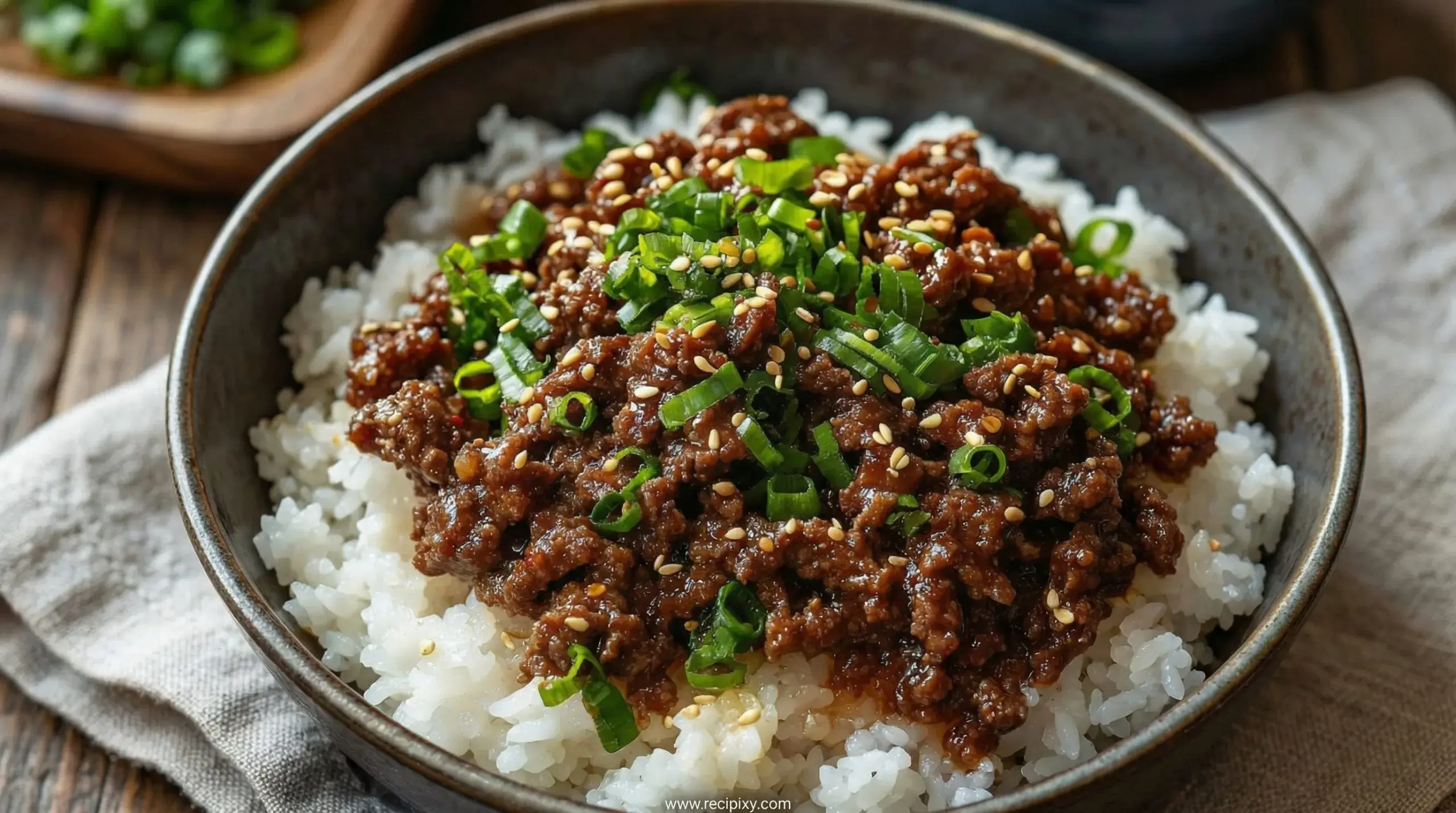 Easy Korean Ground Beef Bowl Recipe