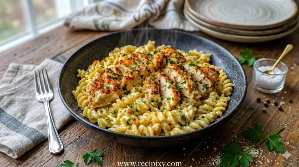 Garlic Parmesan Chicken Pasta Recipe
